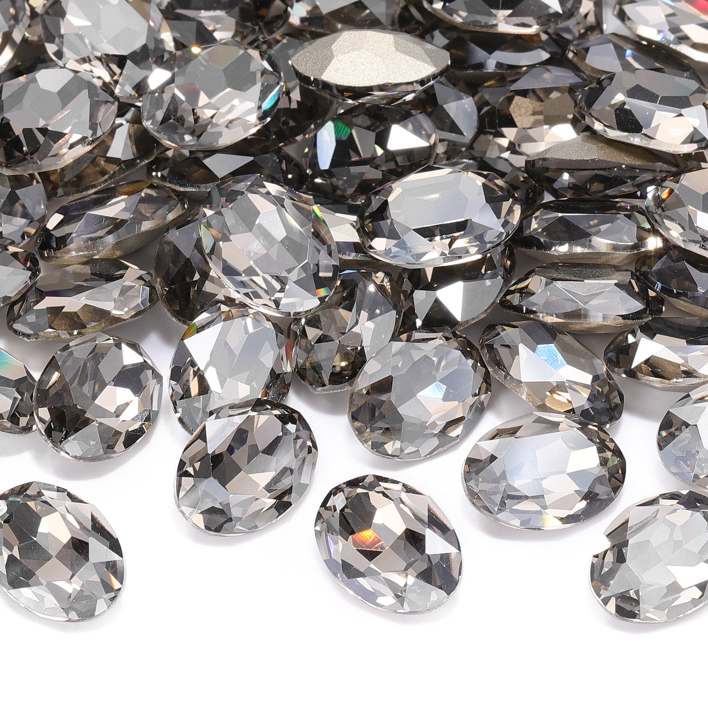 Satin ovale Form hochwertiger Glasspitze Rückenbilde ausgefallene Strasssteine Zweitbild