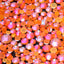 Mixed Sizes Mocha Shimmer Orange Glass Flat Back Rhinestones For Nail Art WholesaleRhinestone