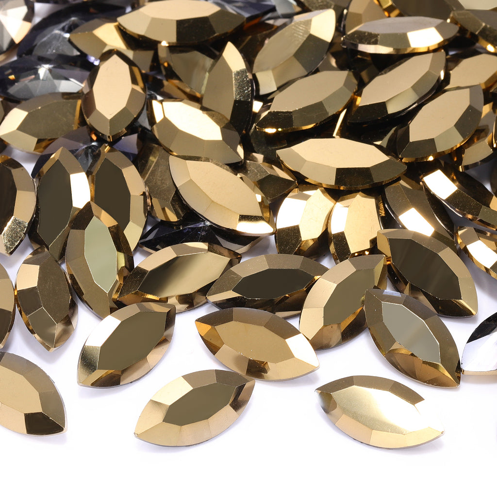 Dorado Navette Shape High Quality Glass Pointed Back Fancy Rhinestones WholesaleRhinestone