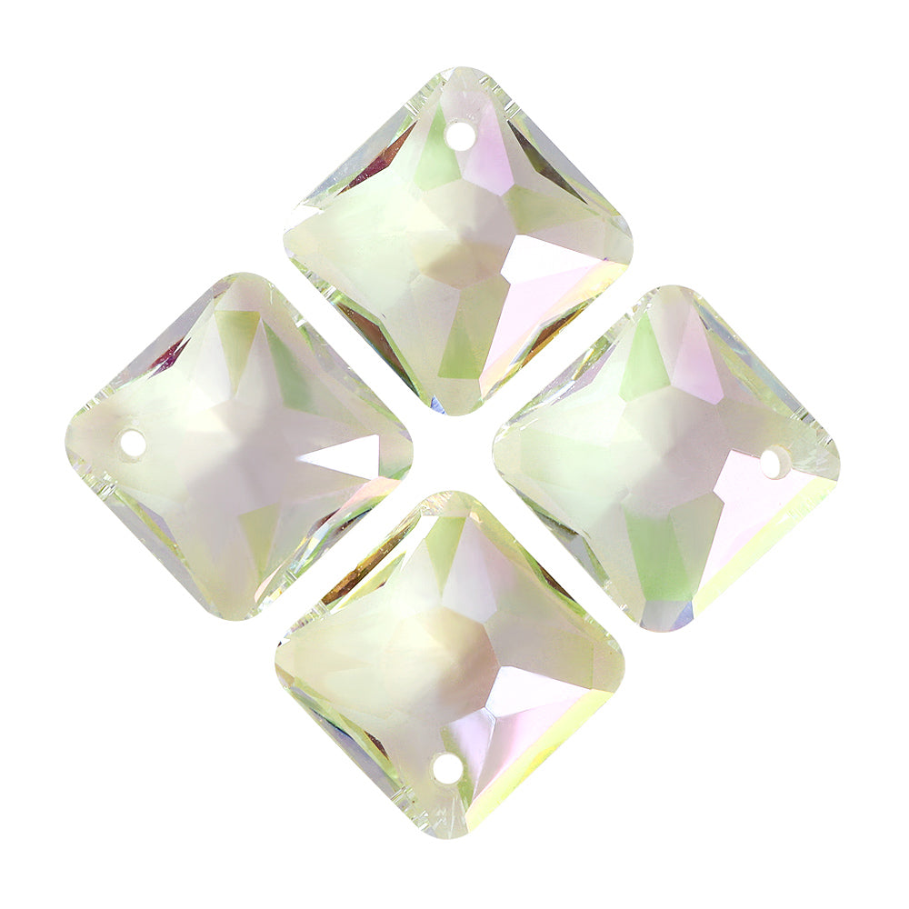 Luminous Green Princess Cut High Quality Glass Rhinestone Pendant WholesaleRhinestone