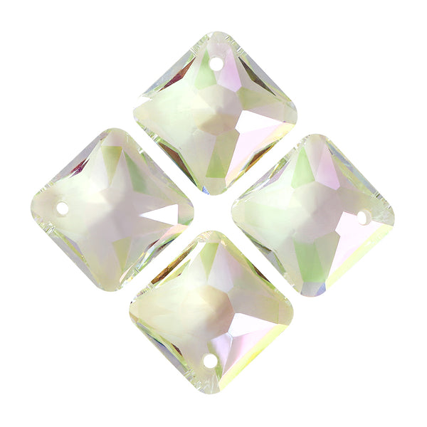 Luminous Green Princess Cut High Quality Glass Rhinestone Pendant WholesaleRhinestone