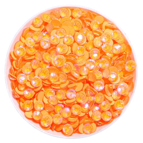 Neon Coral Orange AB Glass FlatBack Neon Rhinestones WholesaleRhinestone Hauptbild