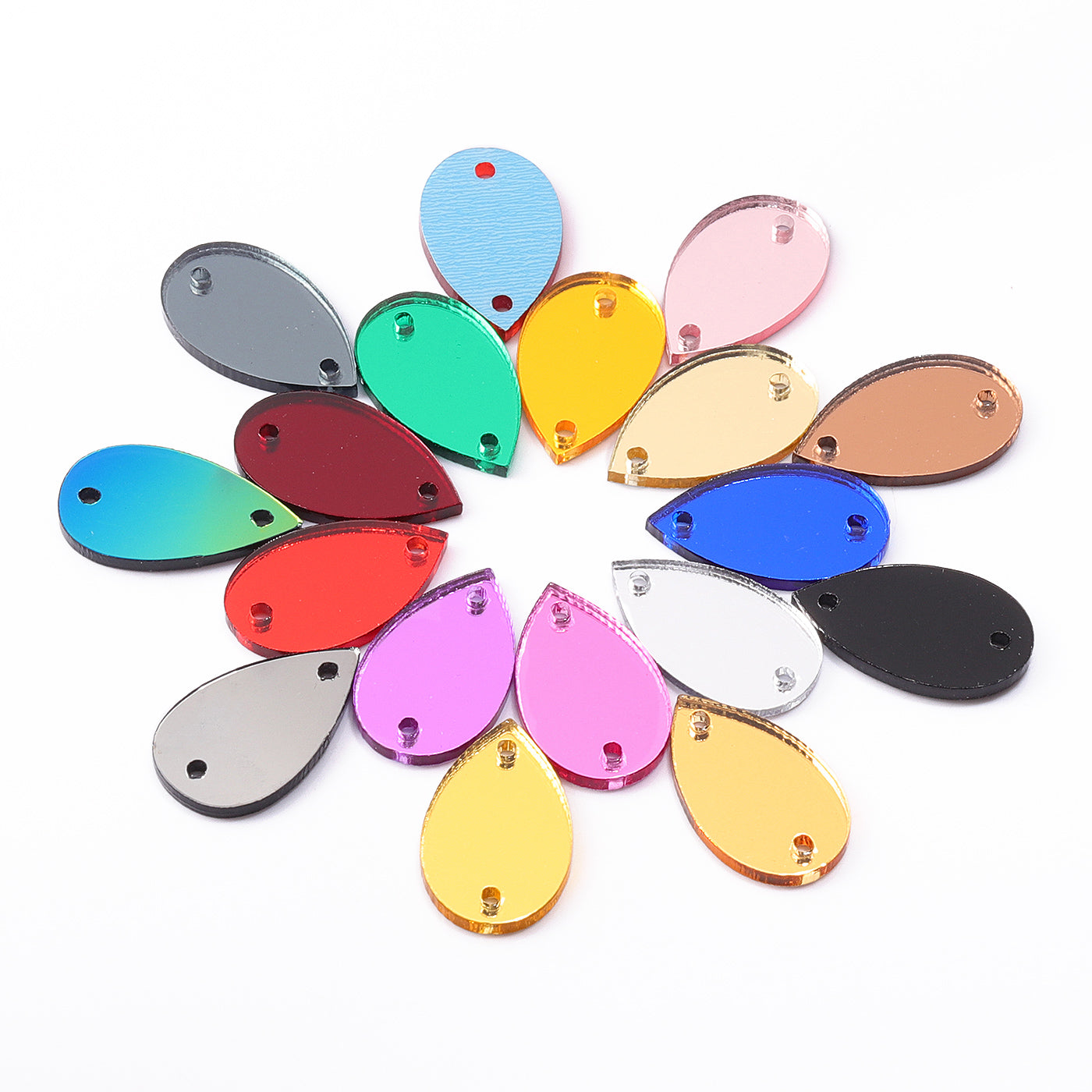 Drop Shape Multi Colors Acrylic Sew-on Mirror For Dance Costume WholesaleRhinestone Main image