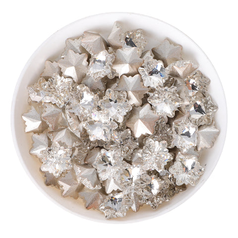 Crystal Snowflake Shape Glass Pointed Back Fancy Rhinestones WholesaleRhinestone メイン画像