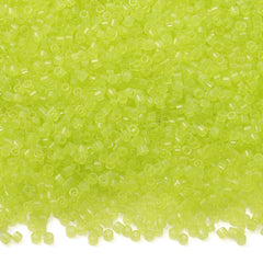 Transparent Chartreuse Color Hight Quality Glass Cylinder Seed Beads 1.6 MM Size BS1022