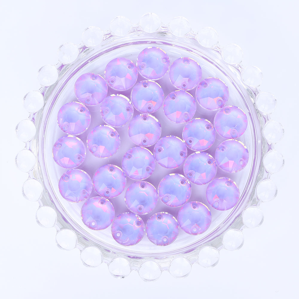 Lavender AM XIRIUS Round Shape High Quality Glass Sew-on Rhinestones WholesaleRhinestone