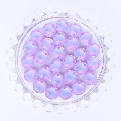 Lavender AM XIRIUS Round Shape High Quality Glass Sew-on Rhinestones