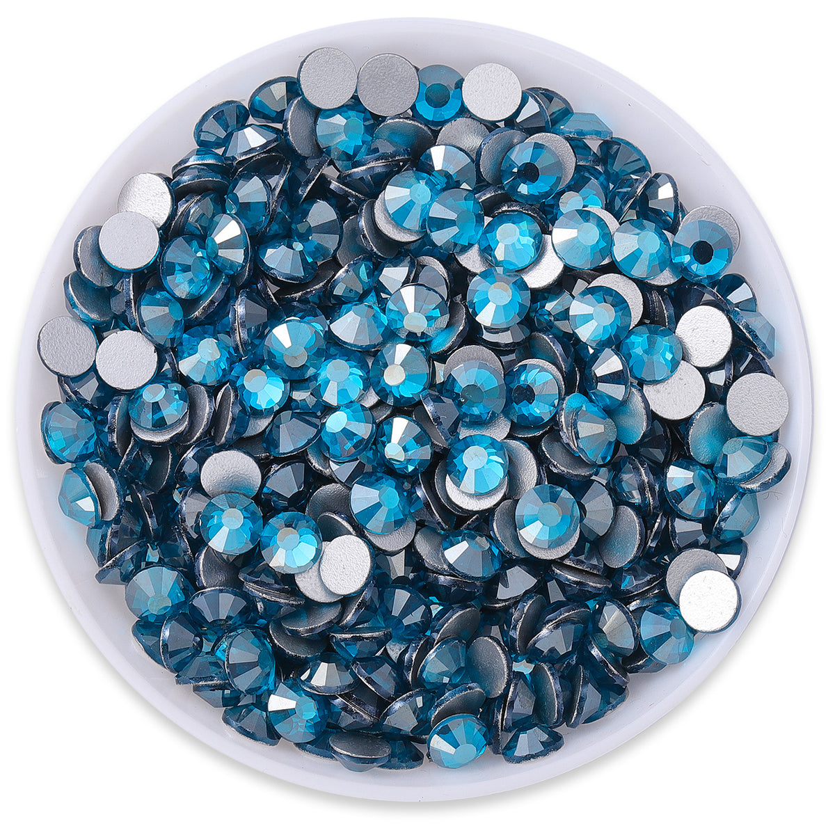 Sternindicolit Glas Flachback -Strass Silber Rücken