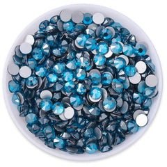 Sternindicolit Glas Flachback -Strass Silber Rücken