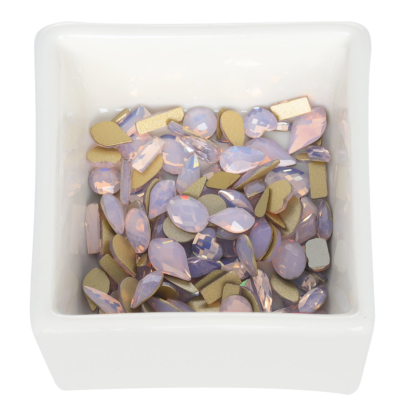 Mixed Shapes Pink Opal Flat Back Fancy Rhinestones For Nail Art WholesaleRhinestone