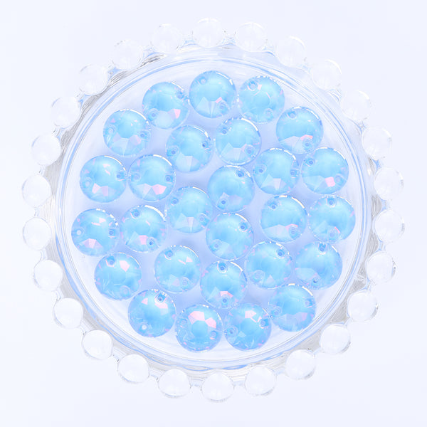 Light Sapphire AM XIRIUS Round Shape High Quality Glass Sew-on Rhinestones WholesaleRhinestone