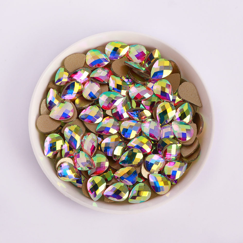 Raindrop Shape Crystal AB Flat Back Fancy Rhinestones WholesaleRhinestone Hauptbild