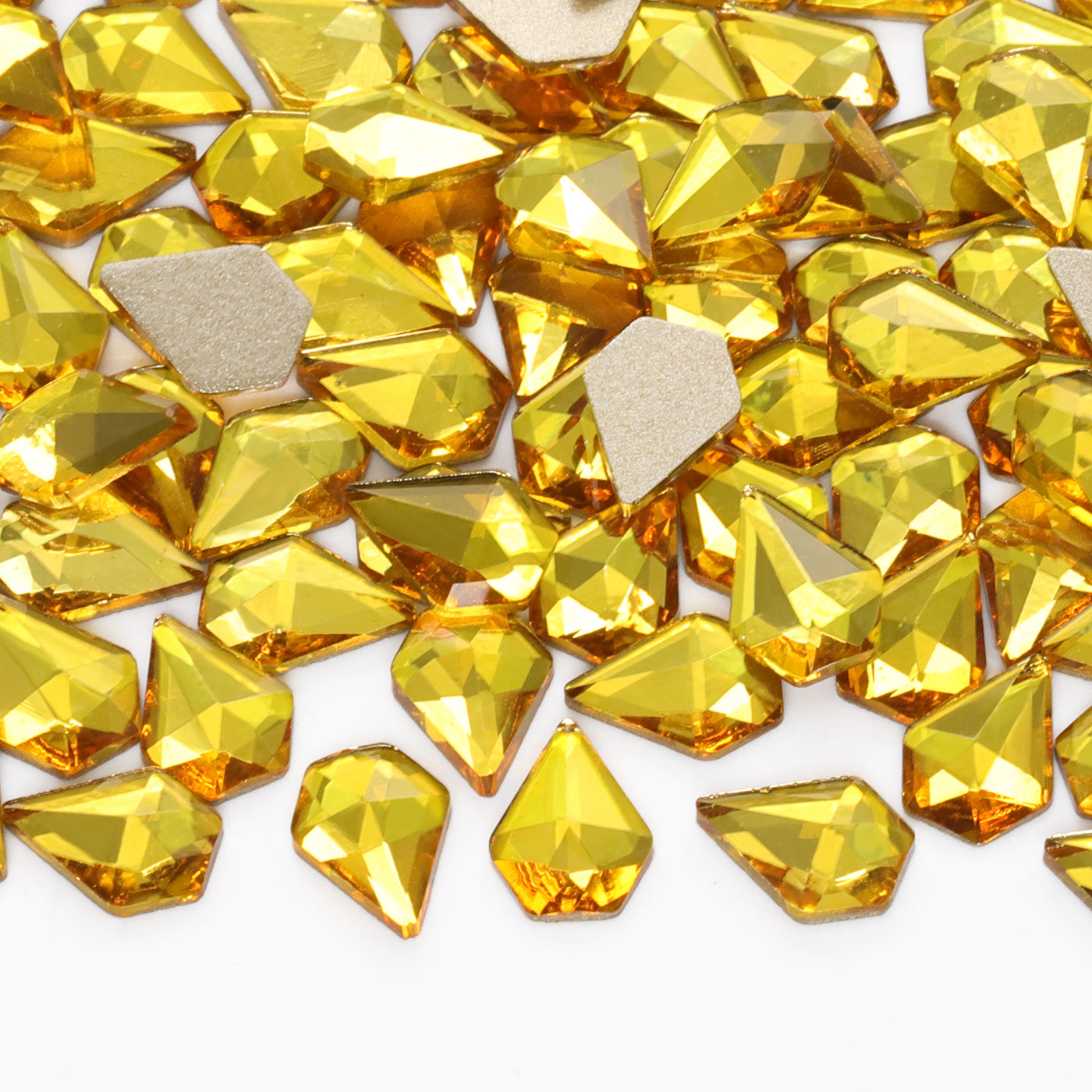 Diamond Shape Citrine Flat Back Fancy Rhinestones WholesaleRhinestone