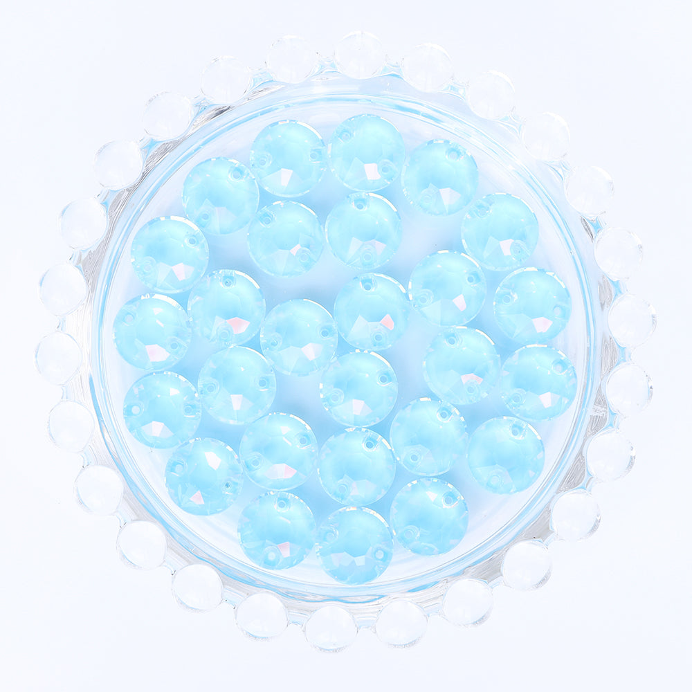 Aquamarine AM XIRIUS Round Shape High Quality Glass Sew-on Rhinestones WholesaleRhinestone