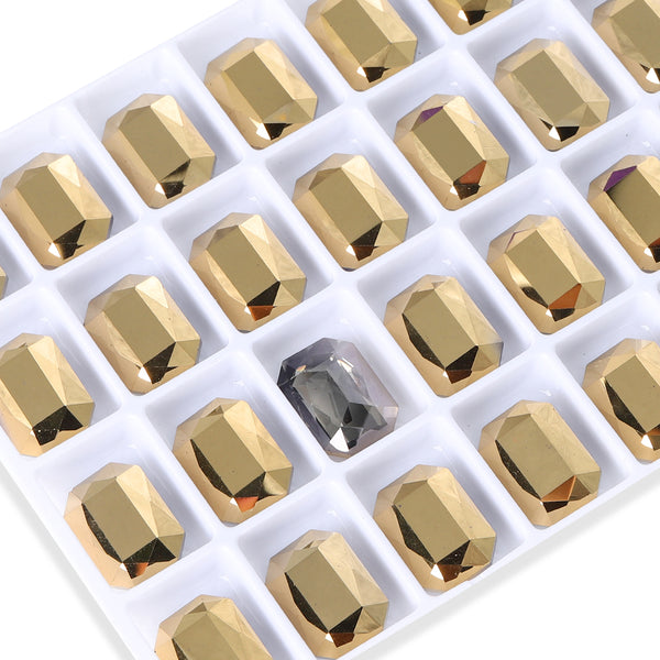 Dorado Thin Octagon Shape High Quality Glass Pointed Back Fancy Rhinestones WholesaleRhinestone