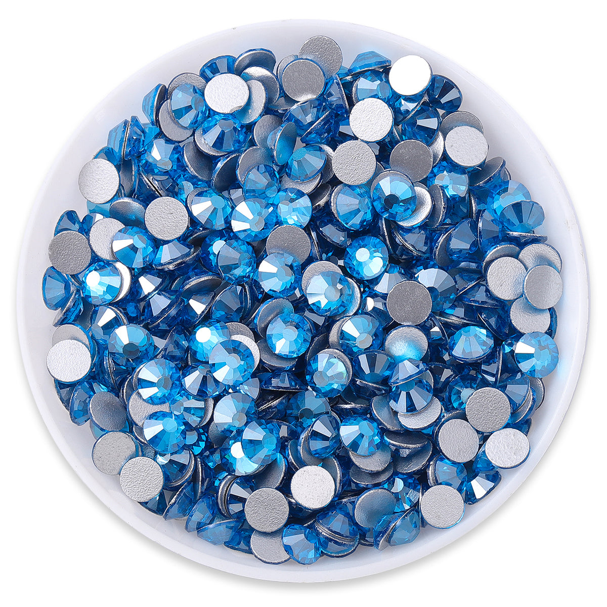 Star Capri Blue Glass FlatBack Rhinestones Silver Back WholesaleRhinestone Main image
