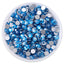 Star Capri Blue Glass FlatBack Rhinestones Silver Back WholesaleRhinestone