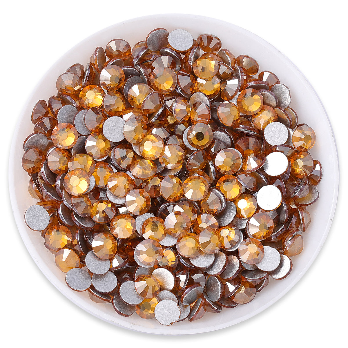 Star Topaz Glass FlatBack Rhinestones Silver Back WholesaleRhinestone Main image