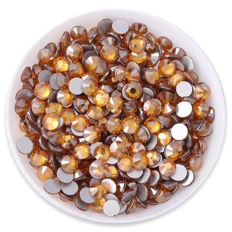 Star Topaz Glass FlatBack Rhinestones Silver Back WholesaleRhinestone Hauptbild