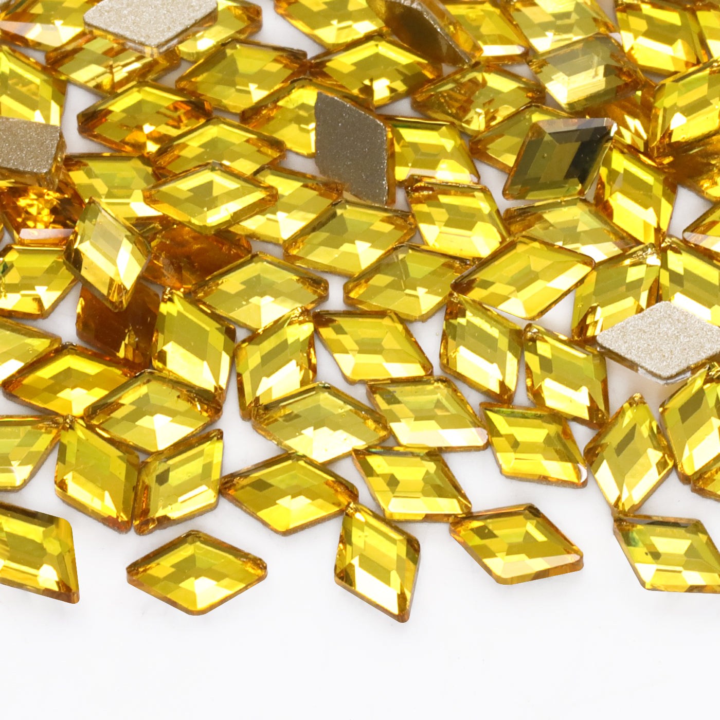 Rhombus Shape Citrine Flat Back Fancy Rhinestones WholesaleRhinestone 메인 이미지
