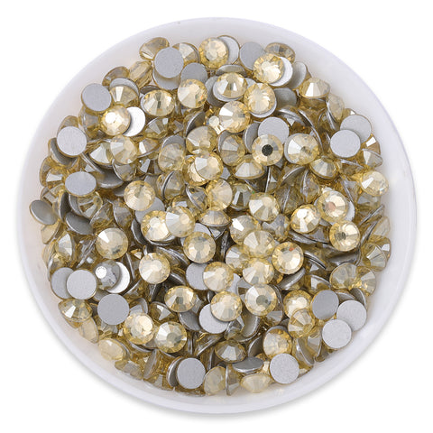 Star Light Yellow Glass FlatBack Rhinestones Silver Back WholesaleRhinestone Hauptbild