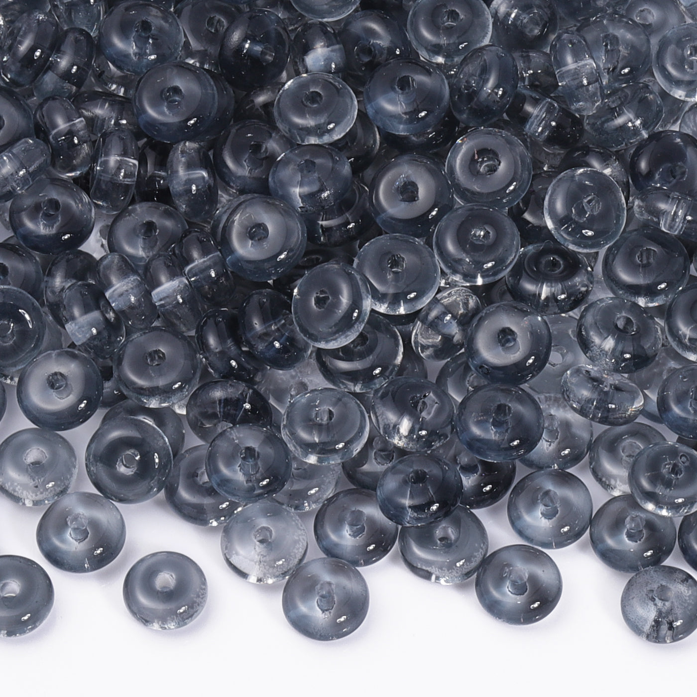 TMTG007 Transparent Candy Series Lucky Buckle Shape Glass Seed Beads Main image
