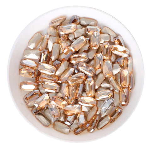 Golden Shadow Elongated Imperial Shape Glass Pointed Back Fancy Rhinestones WholesaleRhinestone Hauptbild
