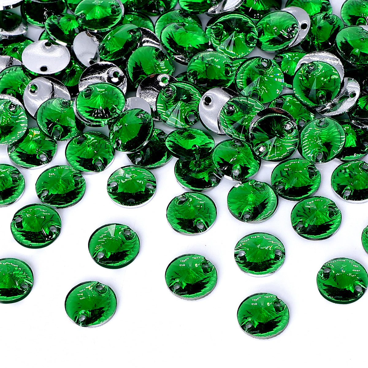 Rivoli Dark Green Resin Sew-on Rhinestones For Dance Costume WholesaleRhinestone