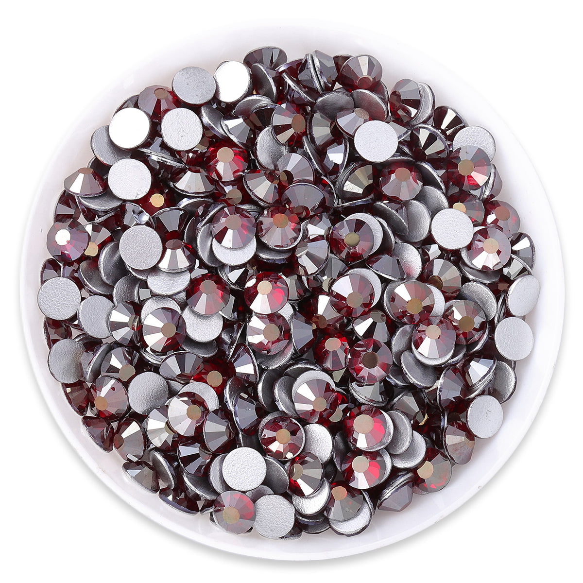 Star Dark Siam Glass FlatBack Rhinestones Silver Back WholesaleRhinestone Main image