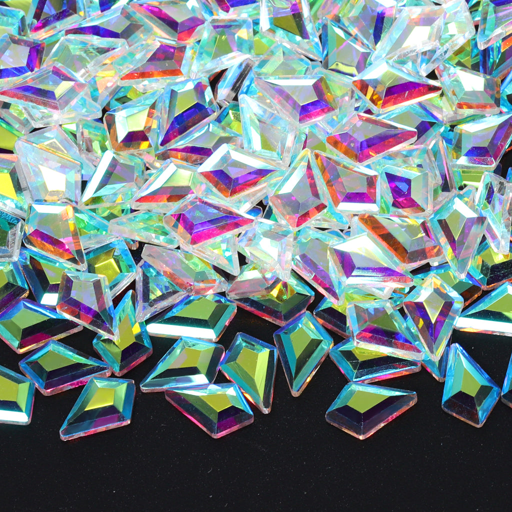 Arrow Shape Crystal AB Unfoiled Flat Back Fancy Rhinestones