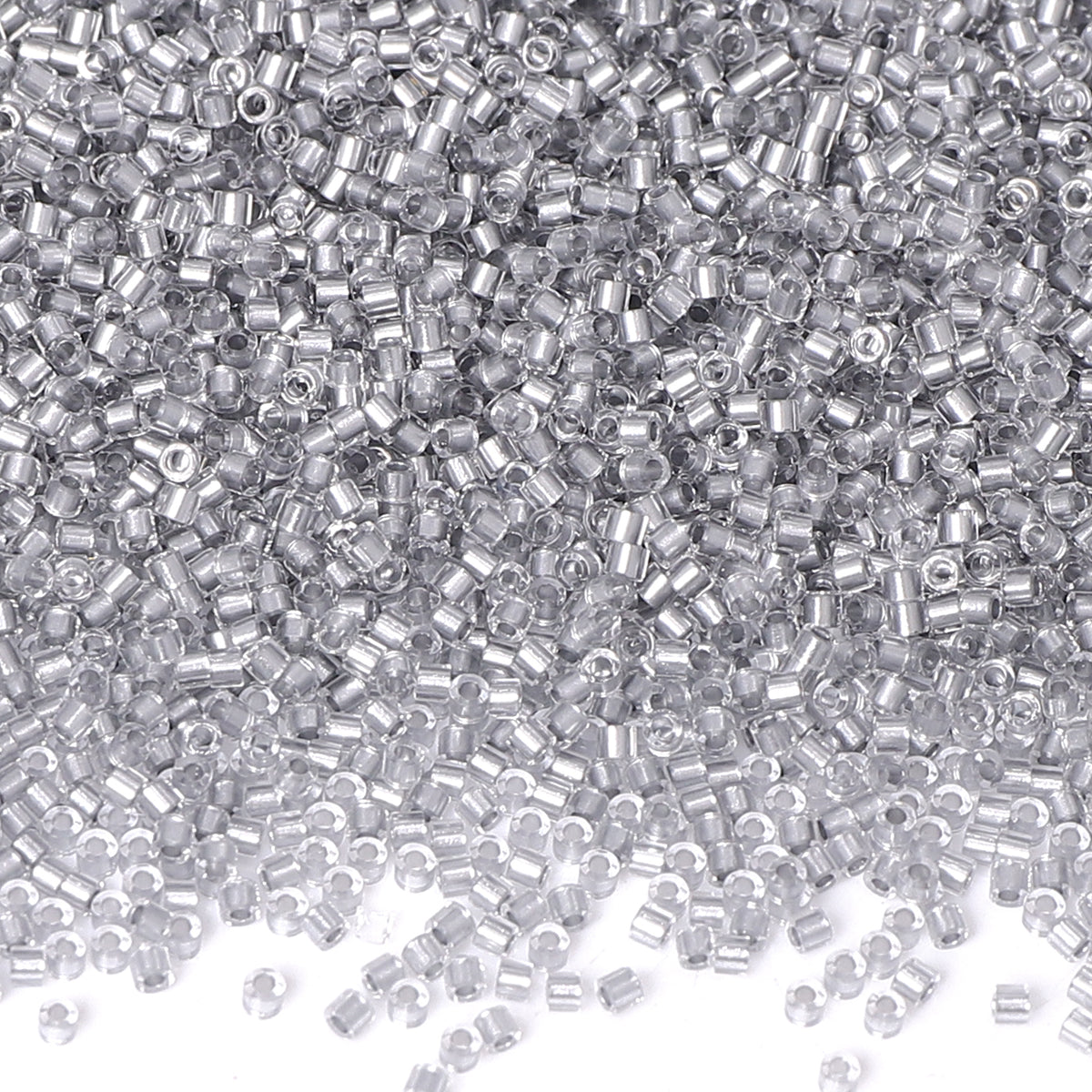 Transparent Color Lined Sliver Hight Quality Glass Cylinder Seed Beads 1.6 MM Size DJS5006 WholesaleRhinestone Main image