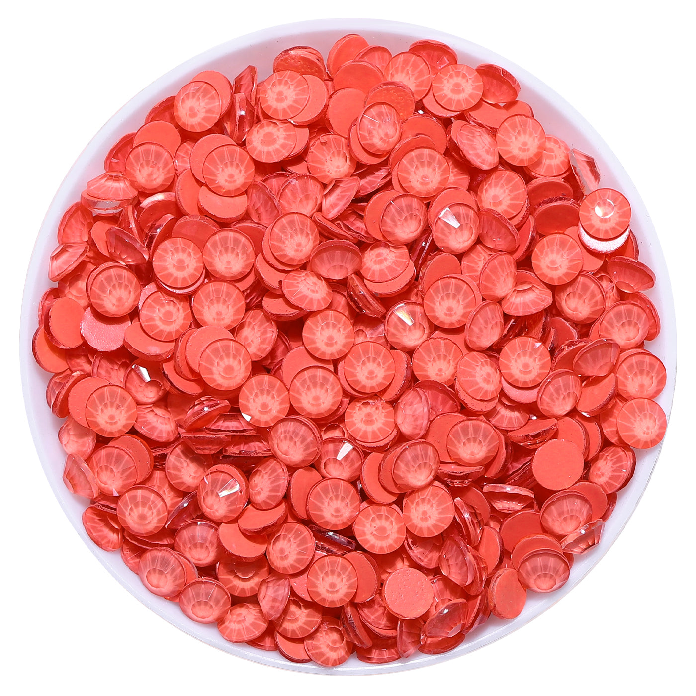 Neon Coral Red Glass FlatBack Neon Rhinestones WholesaleRhinestone