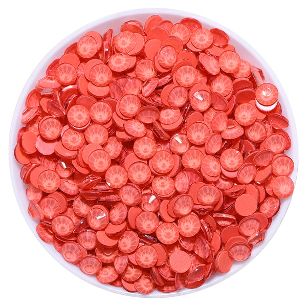 Neon Coral Red Glass FlatBack Neon Rhinestones WholesaleRhinestone