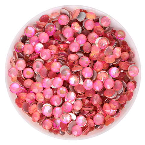 Crystal Rose Pink Glass FlatBack Rhinestones Silver Back WholesaleRhinestone Hauptbild
