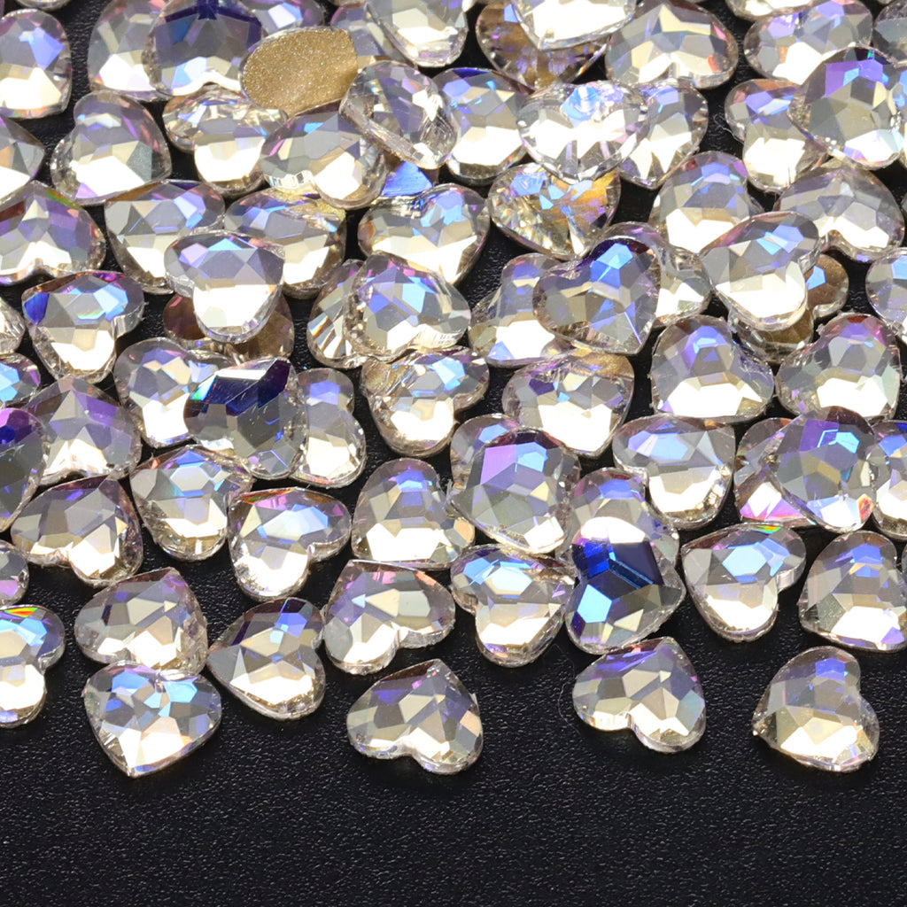 Heart Shape Blue Moonlight Flat Back Fancy Rhinestones WholesaleRhinestone