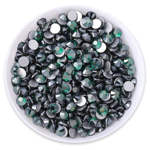 Star Dark Green Glass FlatBack Rhinestones Silver Back WholesaleRhinestone Hauptbild