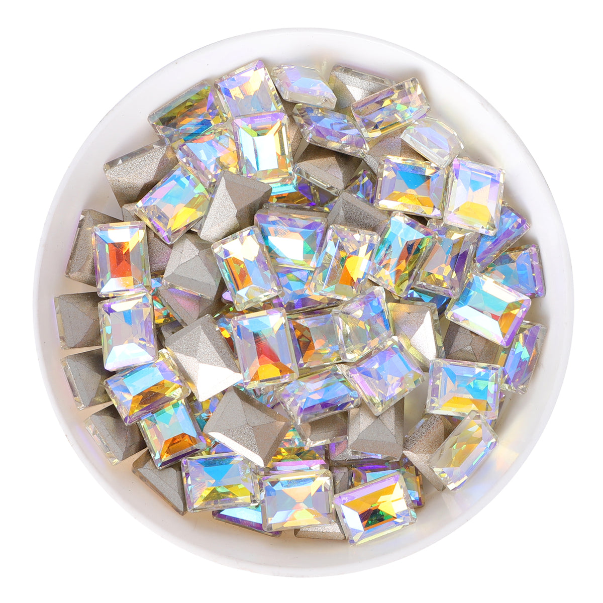 Paradise Shine Rectangle Shape Glass Pointed Back Fancy Rhinestones WholesaleRhinestone Main image