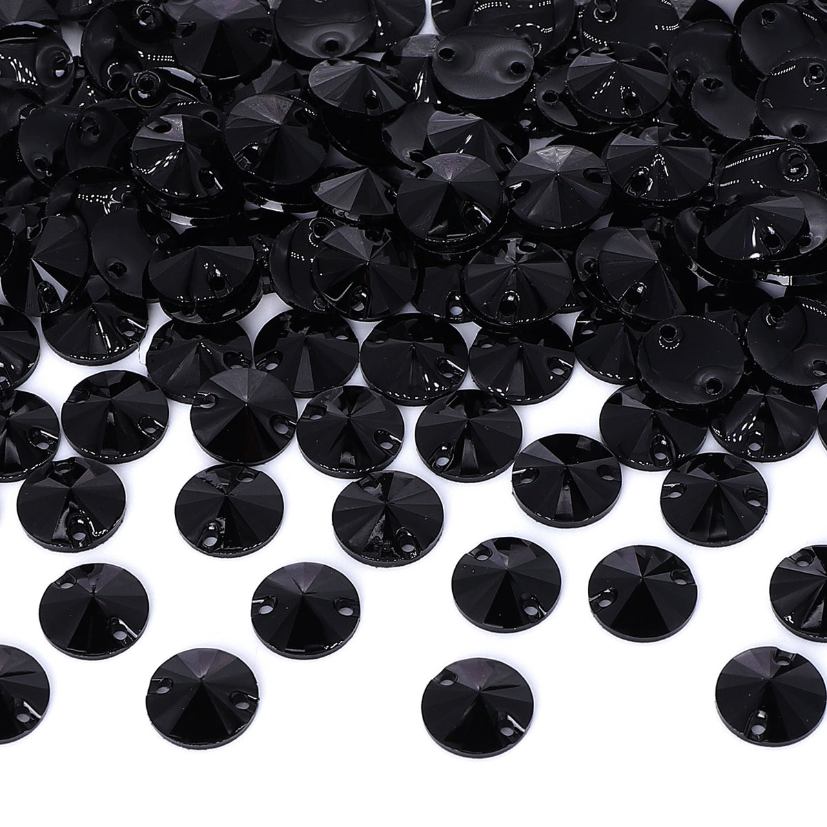 Rivoli Black Resin Sew-on Rhinestones For Dance Costume Main image