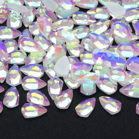 Shield Shape Mocha White Flat Back Fancy Rhinestones WholesaleRhinestone 메인 이미지