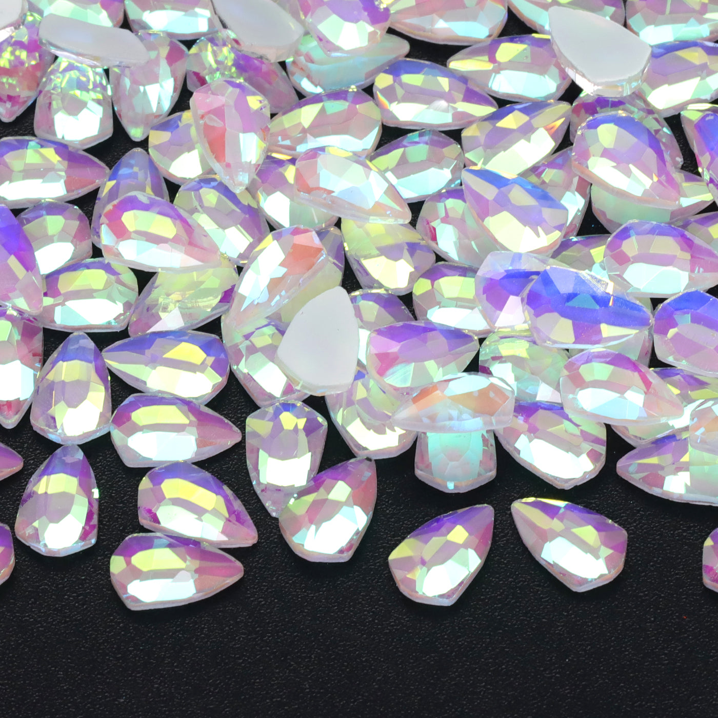 Shield Shape Mocha White Flat Back Fancy Rhinestones WholesaleRhinestone