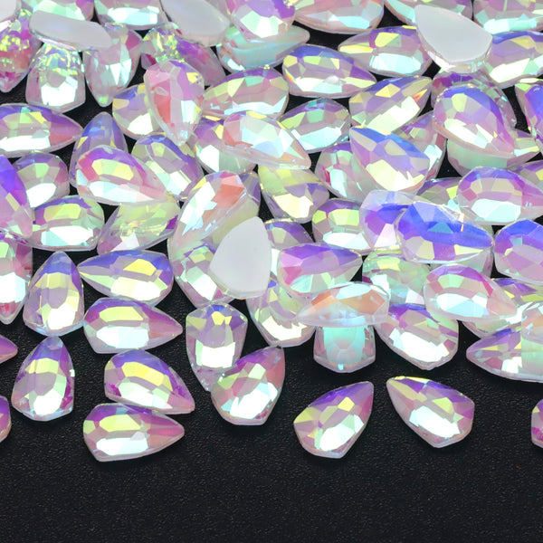 Shield Shape Mocha White Flat Back Fancy Rhinestones WholesaleRhinestone