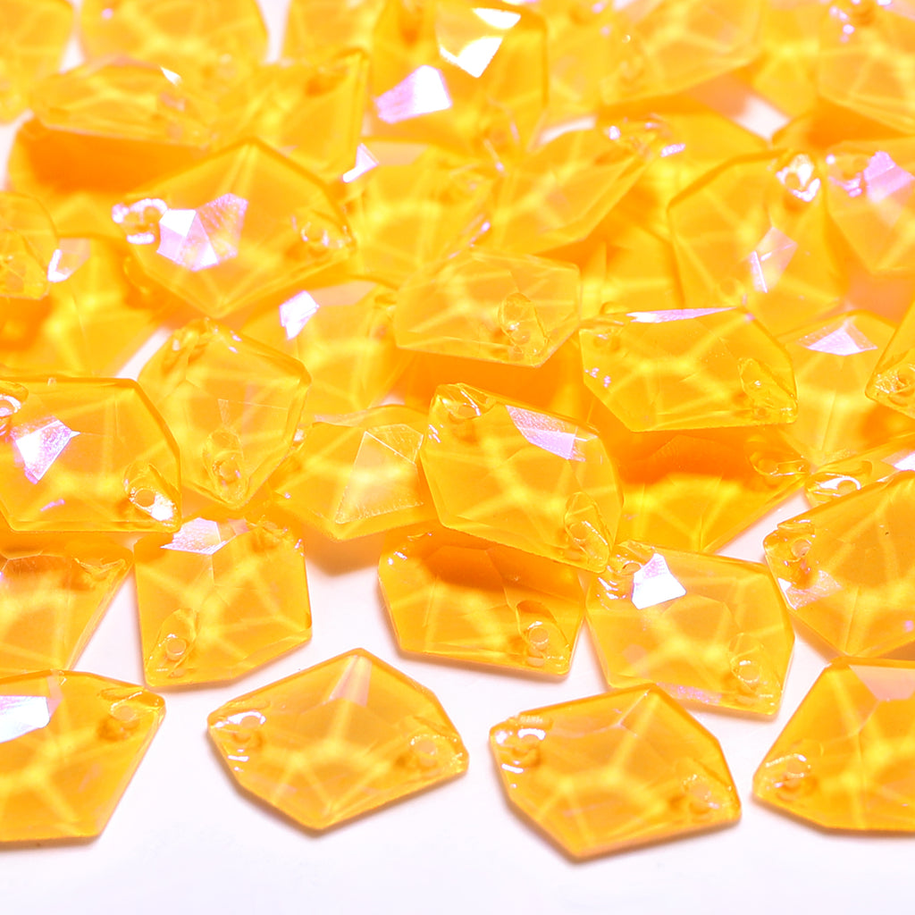 Electric Neon Sunflower Cosmic Shape High Quality Glass Sew-on Rhinestones WholesaleRhinestone
