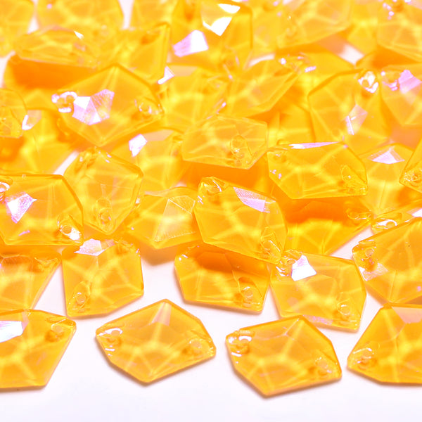 Electric Neon Sunflower Cosmic Shape High Quality Glass Sew-on Rhinestones WholesaleRhinestone