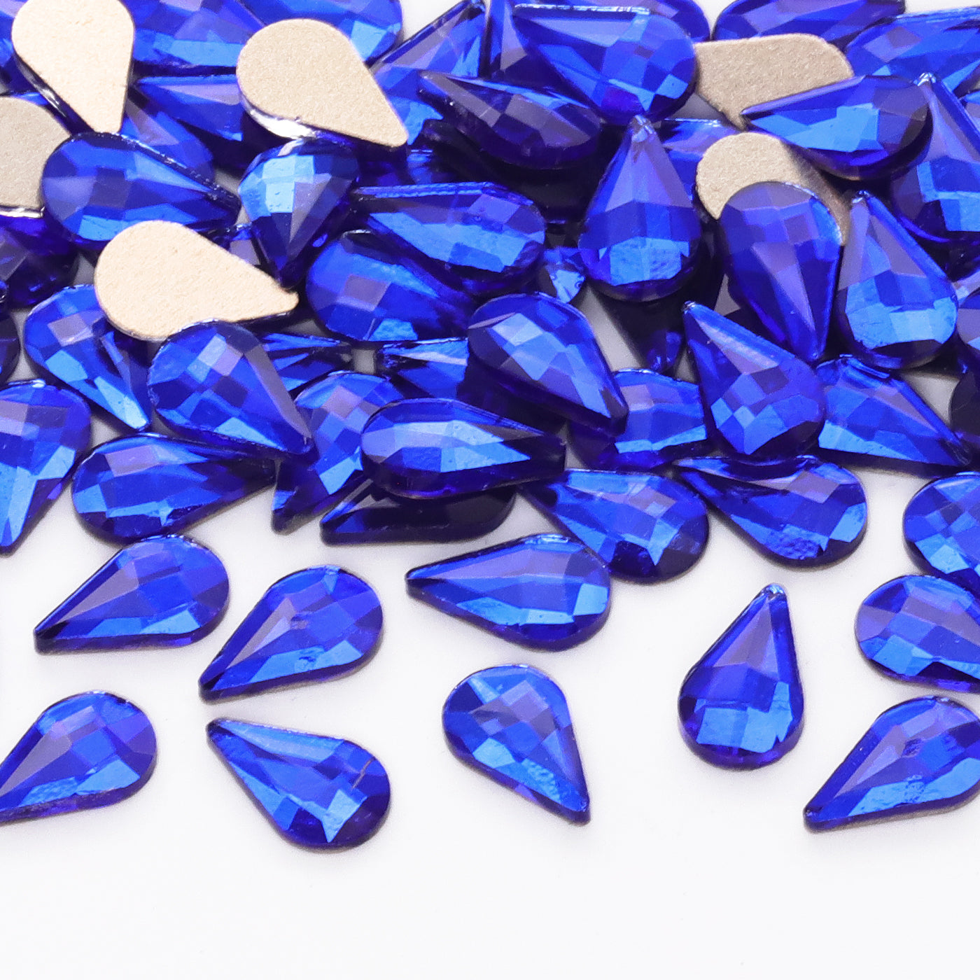 Raindrop Shape Sapphire Flat Back Fancy Rhinestones WholesaleRhinestone Main image