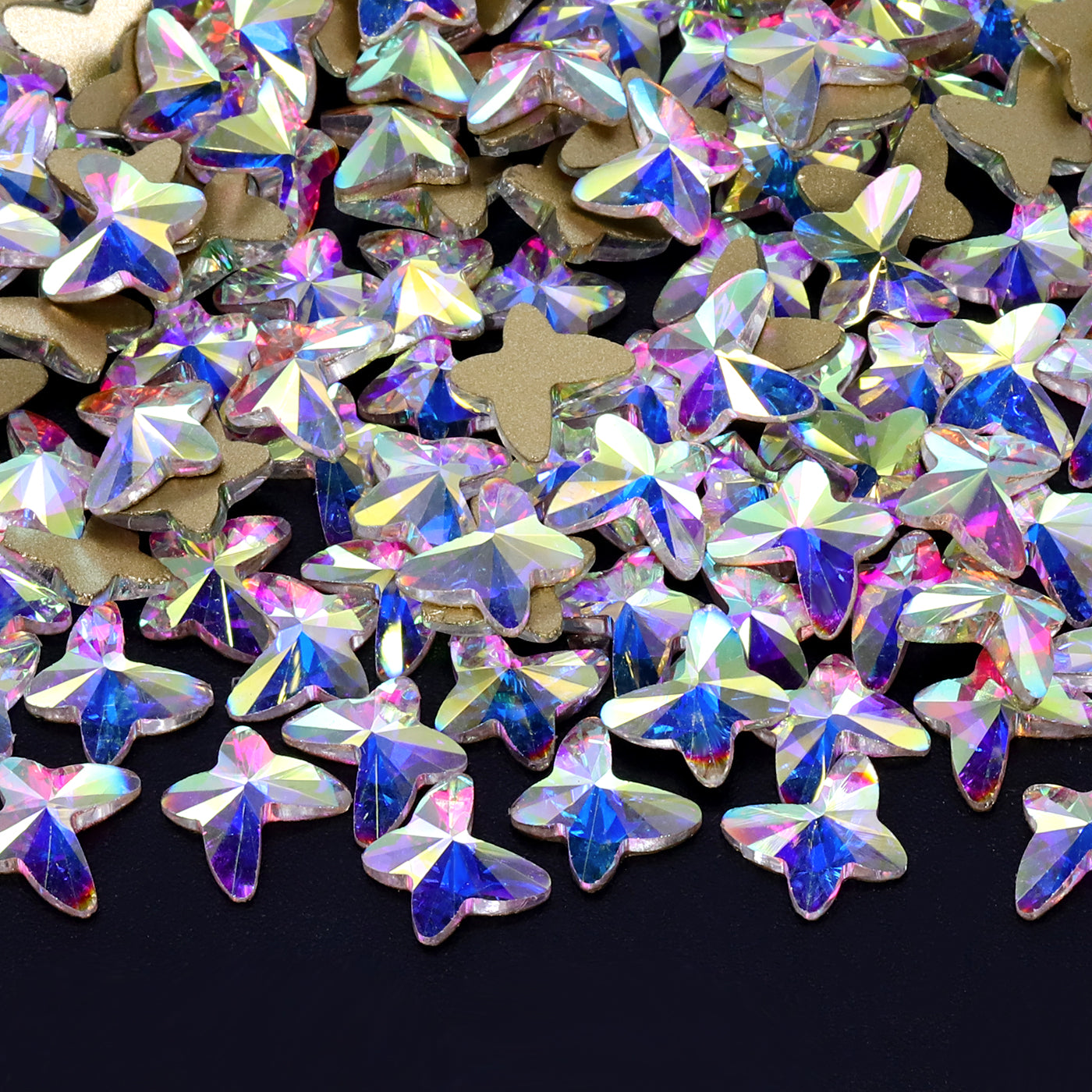 Butterfly Shape Crystal AB Flat Back Fancy Rhinestones WholesaleRhinestone