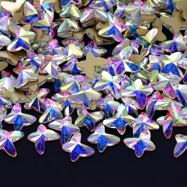 Butterfly Shape Crystal AB Flat Back Fancy Rhinestones WholesaleRhinestone
