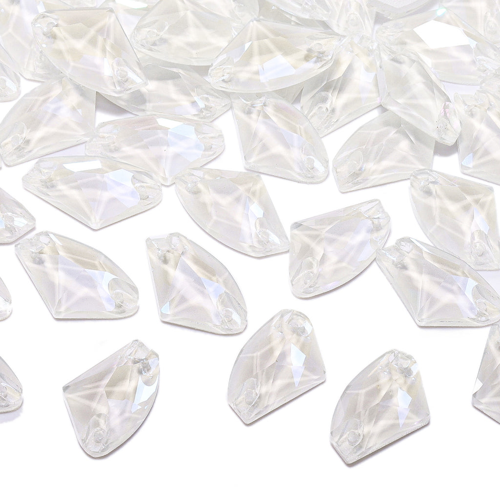 Electric Neon White Galactic Shape High Quality Glass Sew-on Rhinestones WholesaleRhinestone