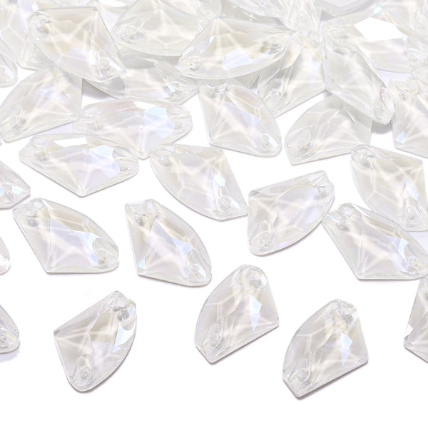 Electric Neon White Galactic Shape High Quality Glass Sew-on Rhinestones WholesaleRhinestone