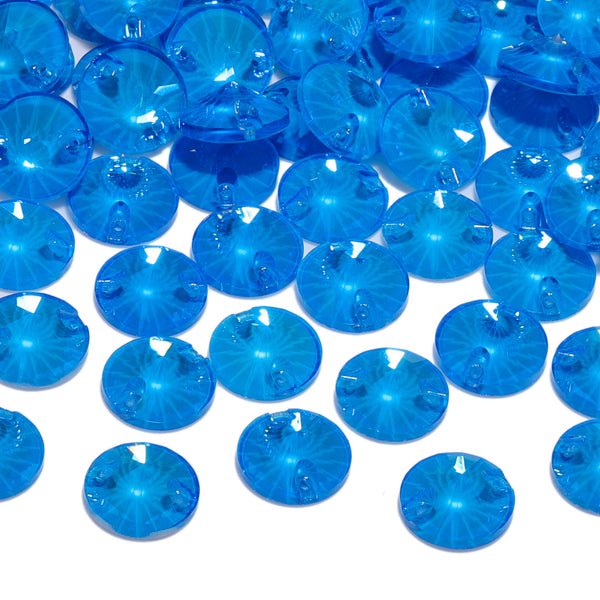 Electric Neon Blue Rivoli Shape High Quality Glass Sew-on Rhinestones WholesaleRhinestone