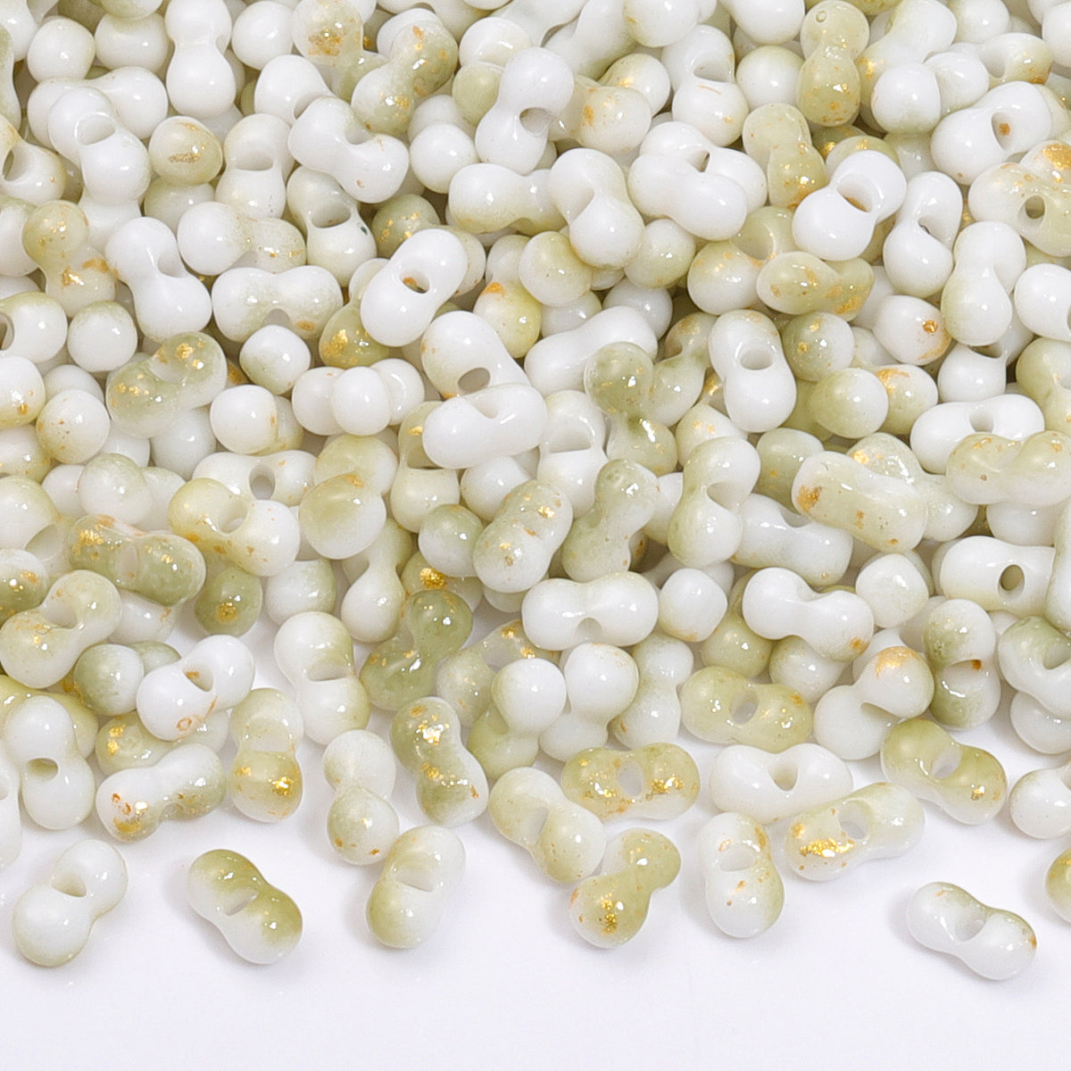 RNB006 Rainbow Effect Peanut Beads Shape Glass Seed Beads WholesaleRhinestone Main image